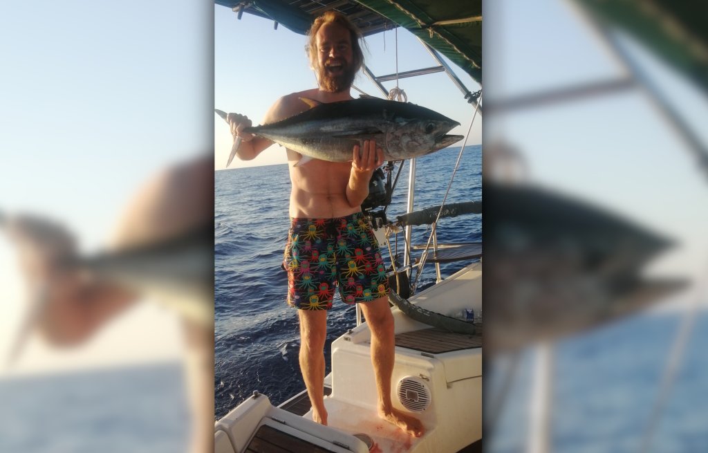Unser erster, selbstgefangener Tuna!