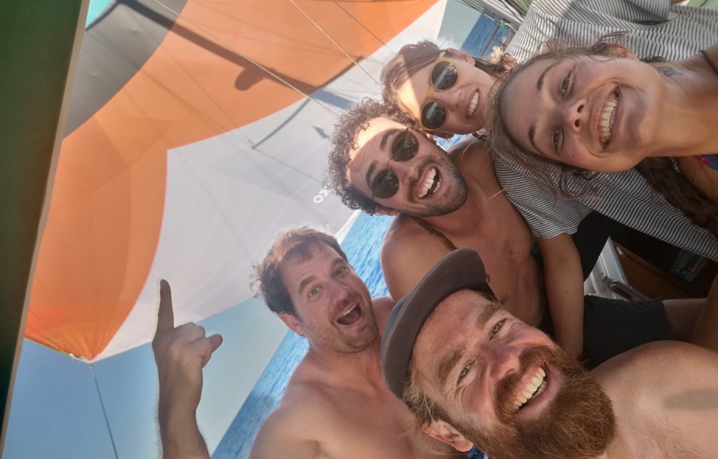 Die Überfahrts-Crew von Sardinien nach Menorca.