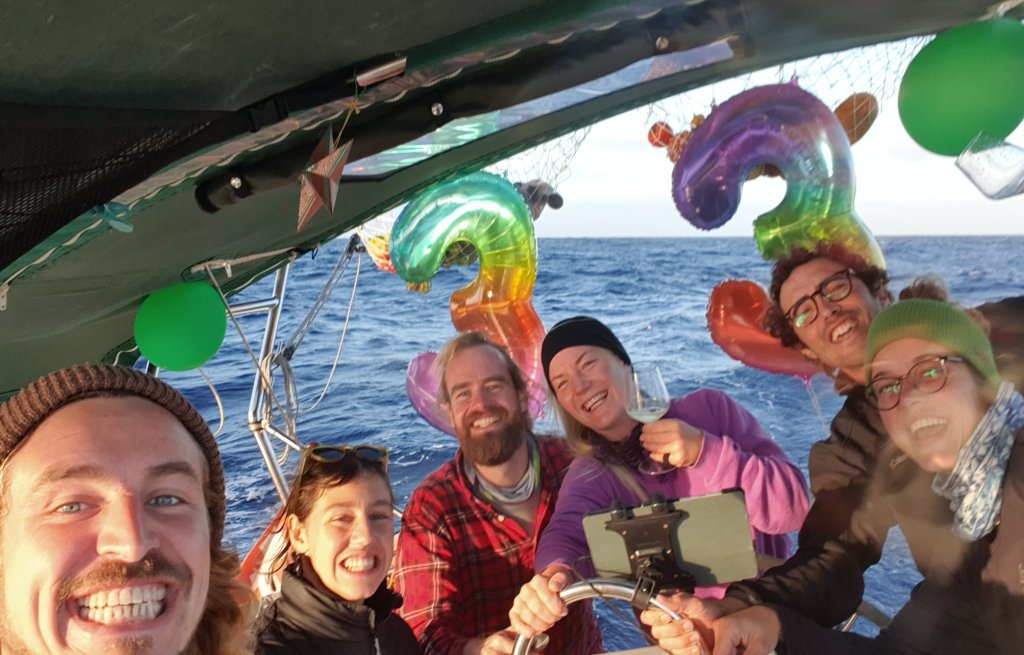 Geburtstag mitten auf dem Atlantik!