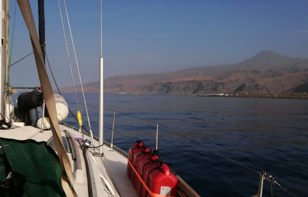Anfahrt auf São Nicolau in den frühen Morgenstunden.