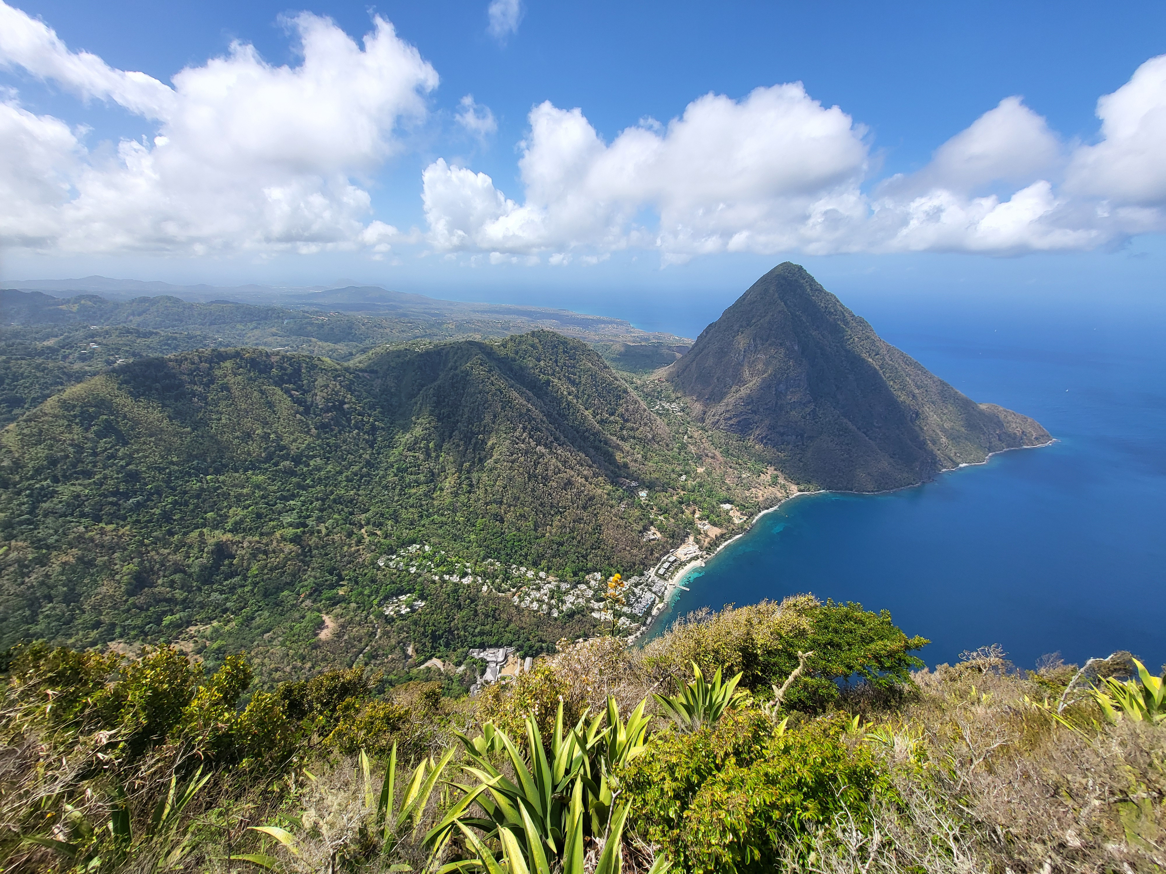 Ausblick von oben auf den Gros Piton.