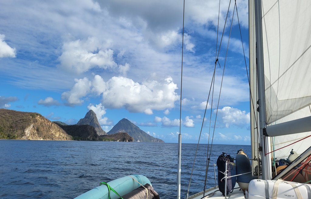 Anfahrt auf die Pitons.