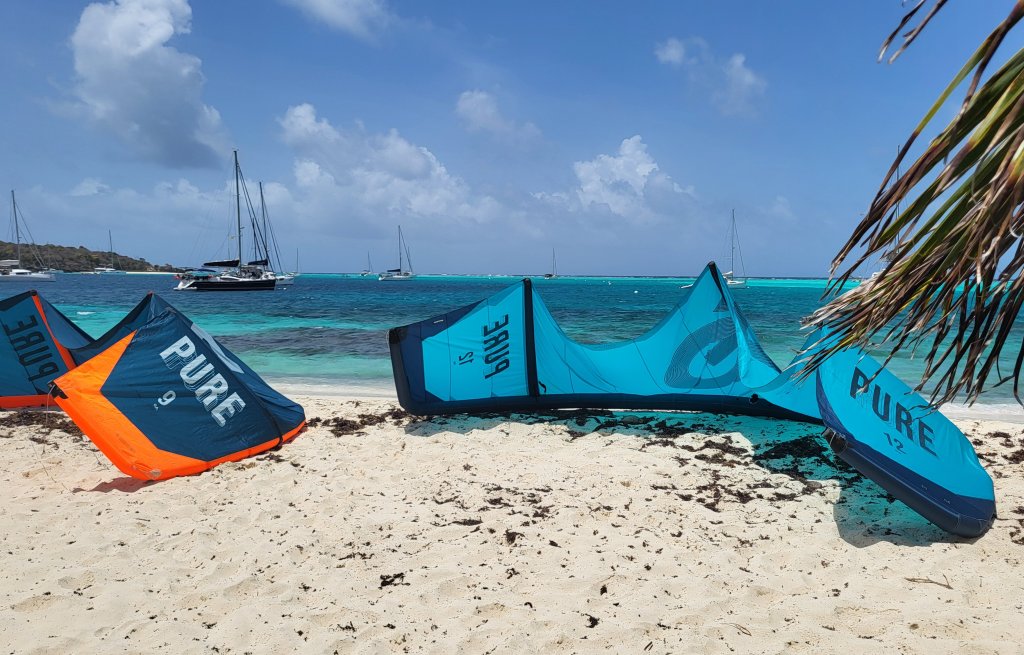 Kite Spass in den Tobago Cays.