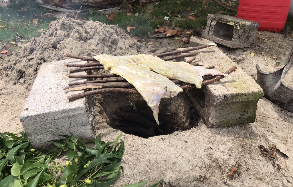Selbst geschossener Barracuda, geräuchert.