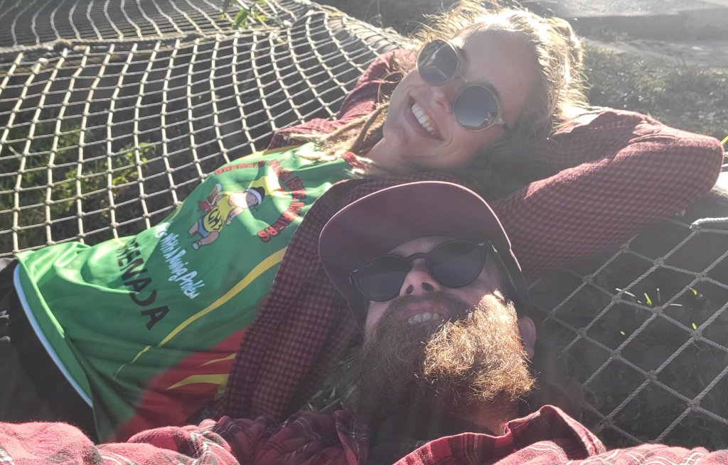 Chillen auf dem Trampolin.