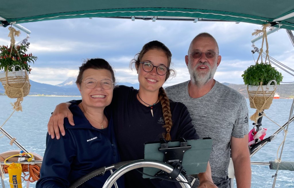Mit Mama & Papa an Bord.