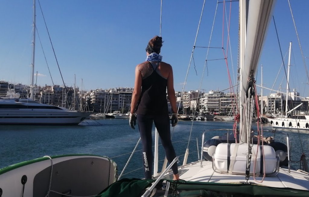 Einfahrt in den Hafen von Piräus (Athen).