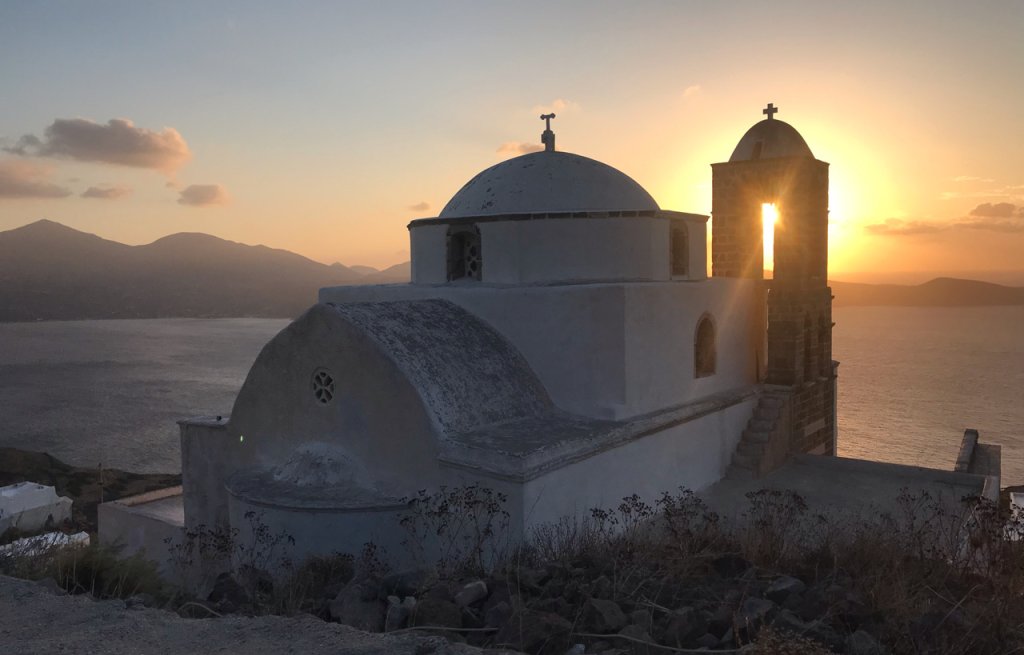 Sonnenuntergang auf Milos.