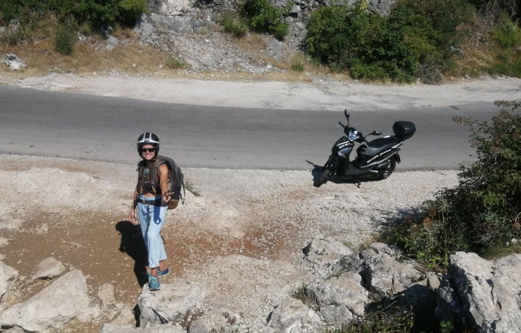 Ich und unser super Scooter.
