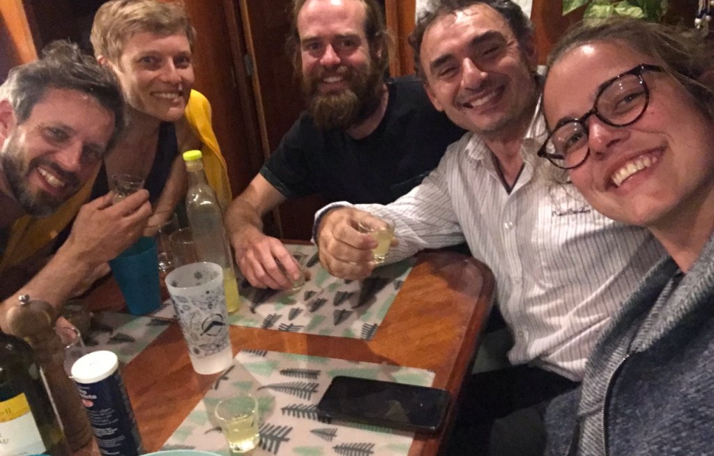 Abschiedsessen mit unserem Freund Etienne.