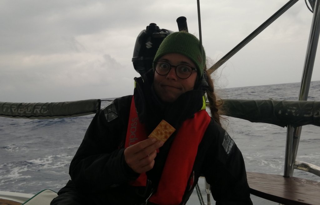 A cracker to sooth the stomach.