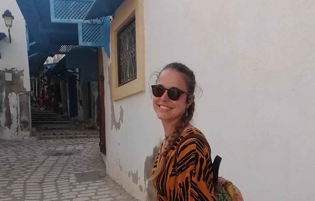 Mogli, dressed approprietely.