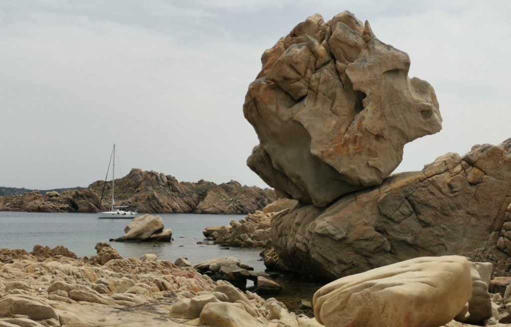 Spectacular anchorage in Cala Lunga, Maddalena Archipel.