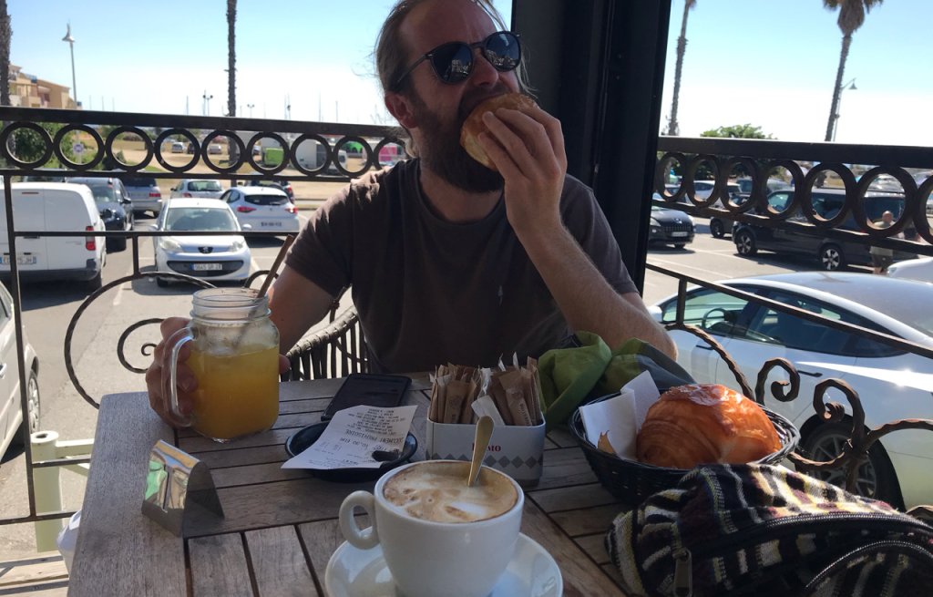 Breakfast in Corsica.