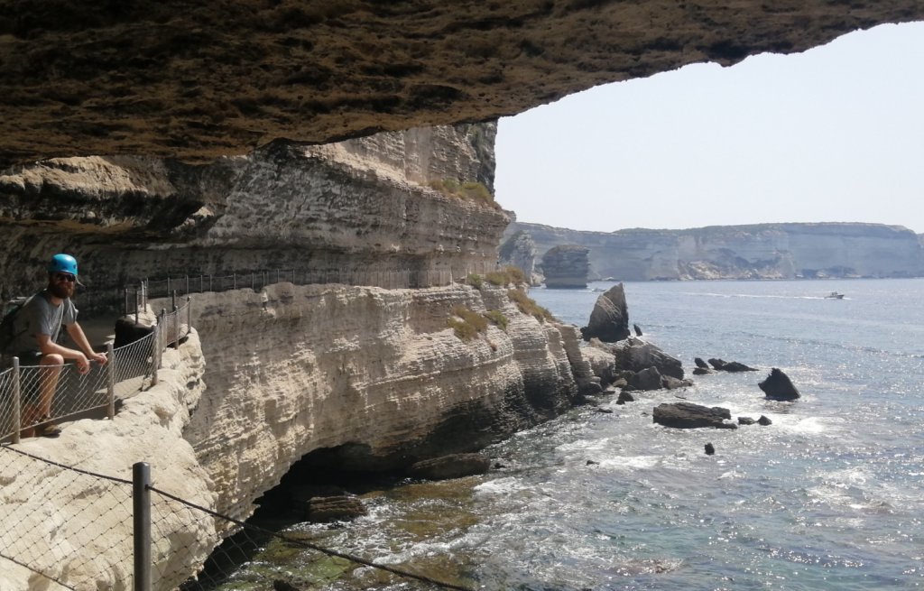 Visiting the stairway of Aragon.