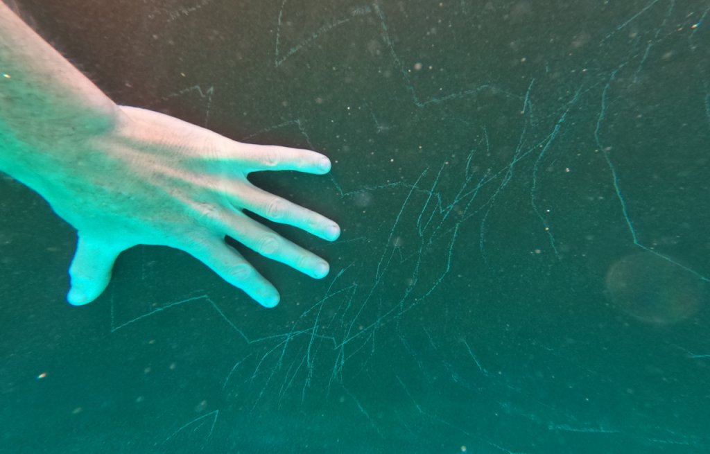Scratches in our beloved copper coat.