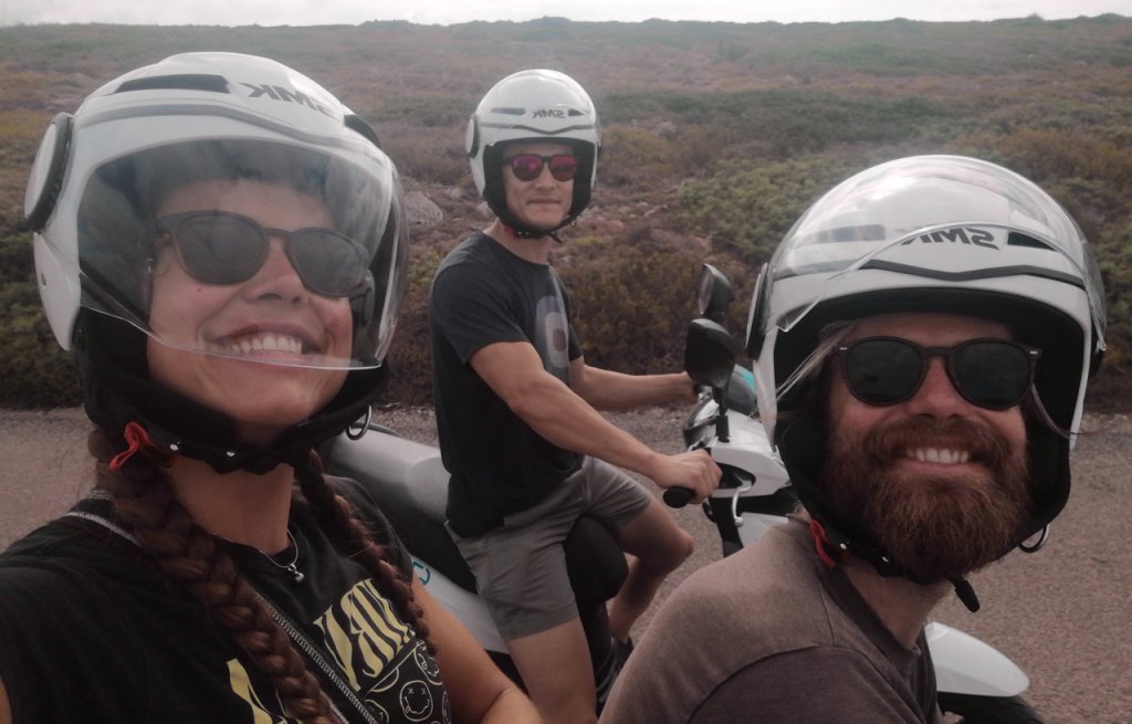 Scooter tour through the inland.