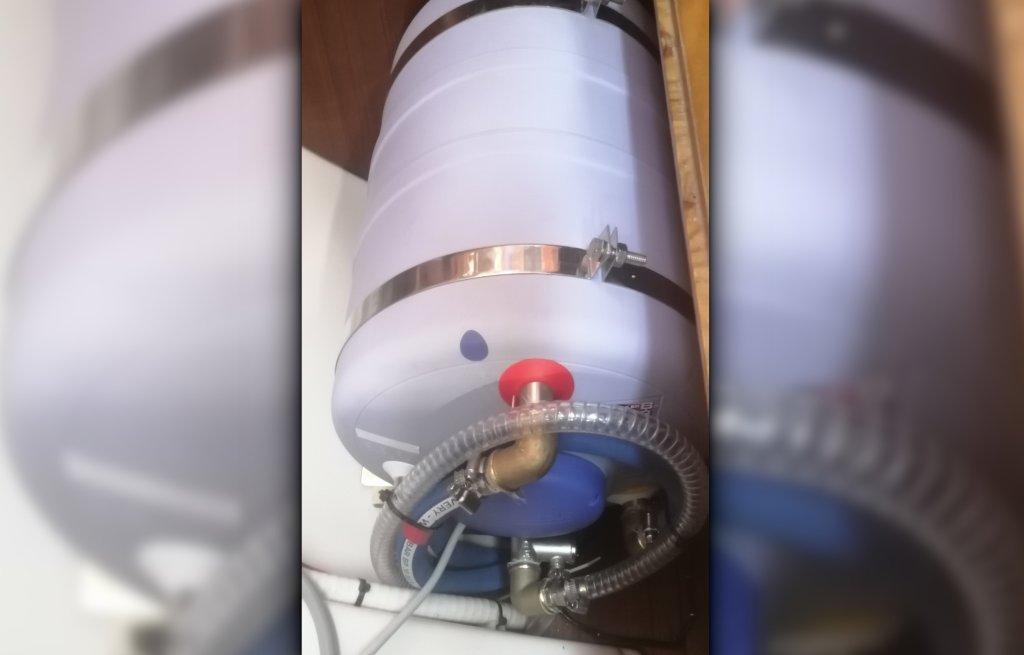 The new water heater.