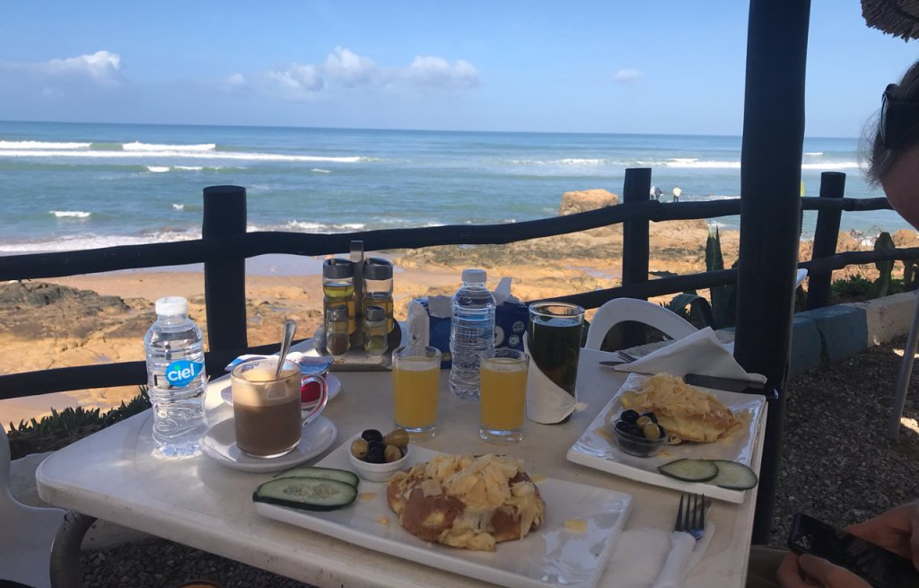 Breakfast by the sea.