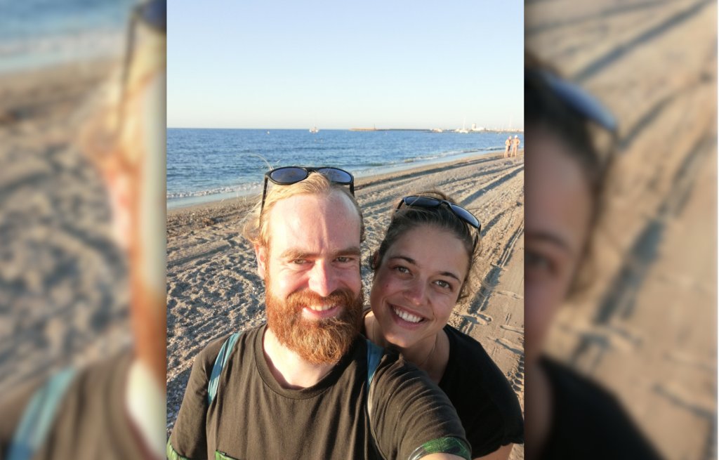 Mandatory arrival selfie.