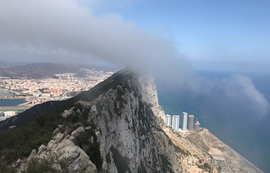 Visiting the rock of Gibraltar.