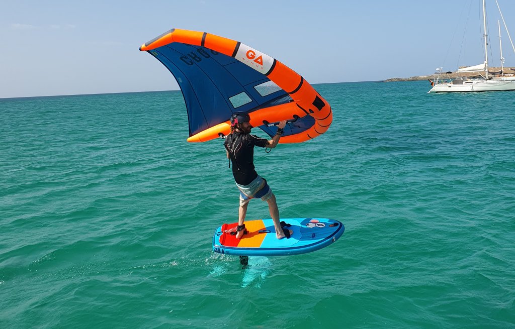 Thierry making great progress with the wingfoil.