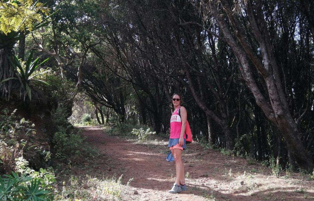 Hiking up the Monte Grodo.