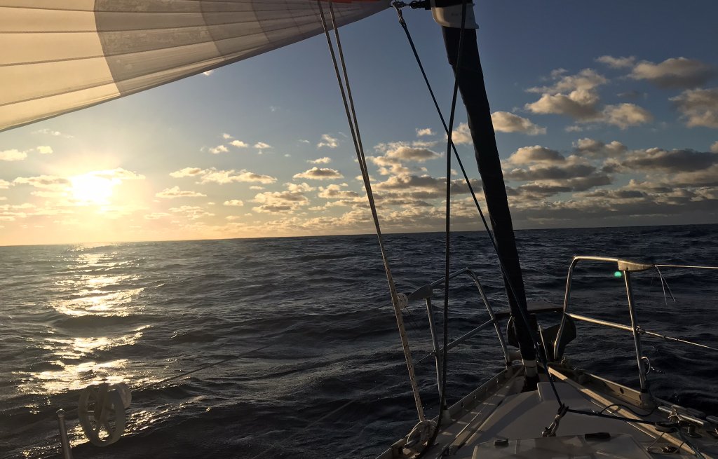 Off into a cloudy night.