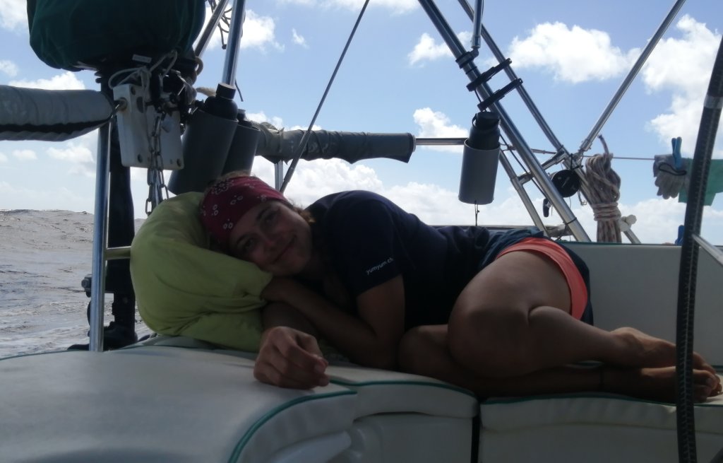 Trying to catch up on some sleep in the afternoon.