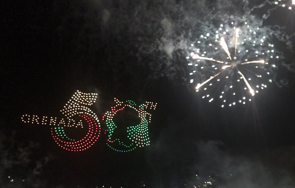 Drone show and fireworks for Grenada!