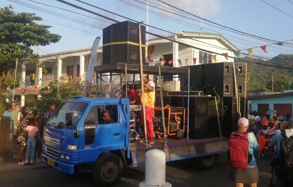 Typical vehicle with soundsystem.