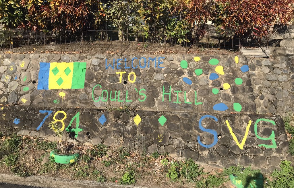 Colourful paintings.