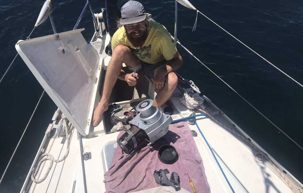 Trying to fix the windlass.