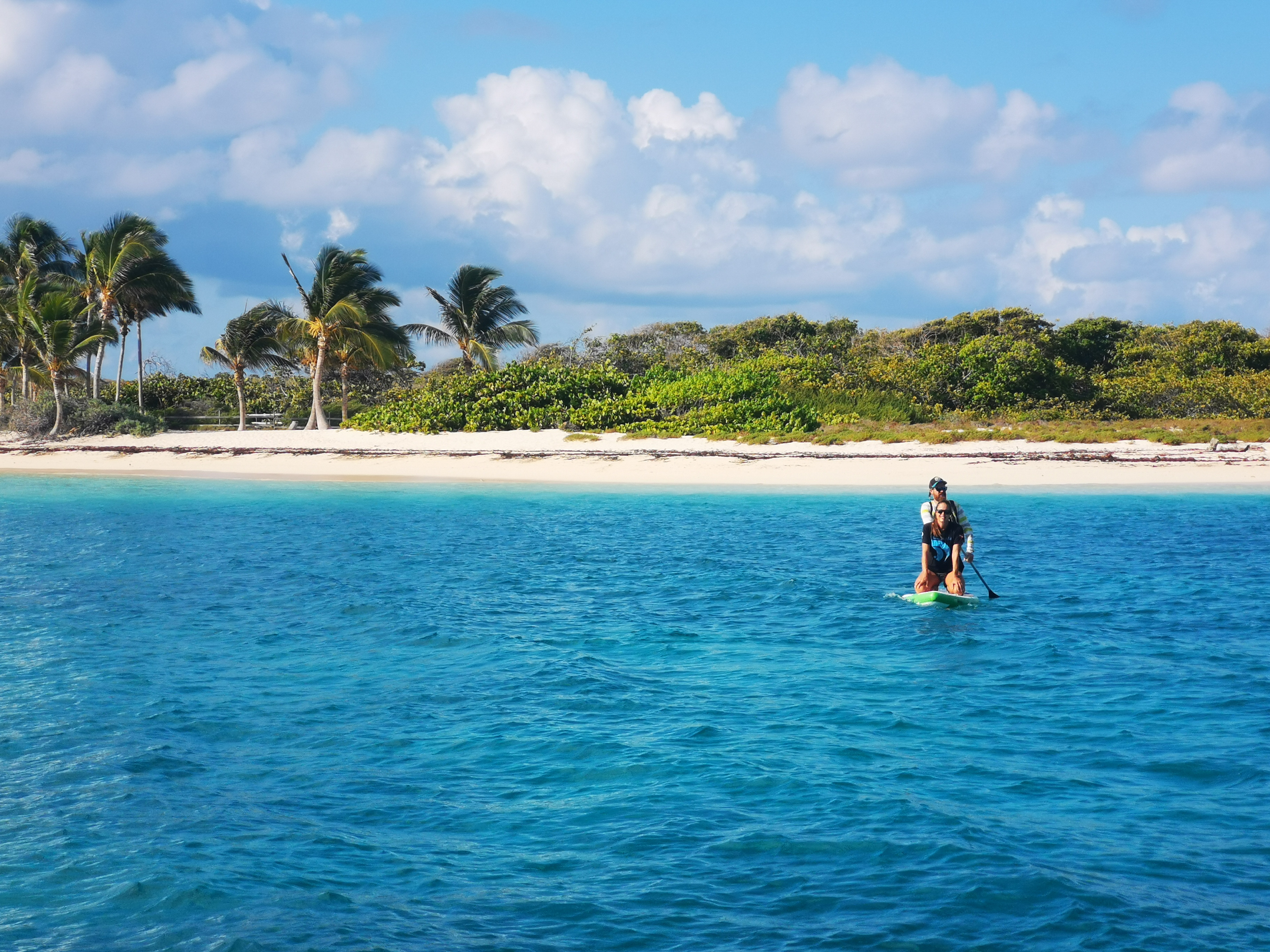 Exploring with the paddle board.