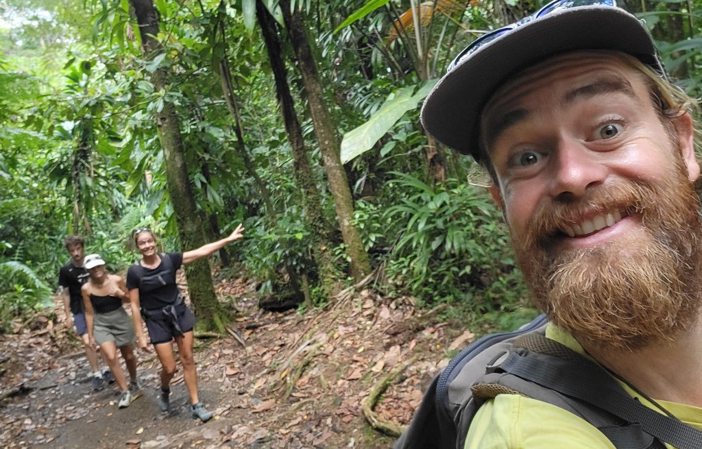 The hike begins.
