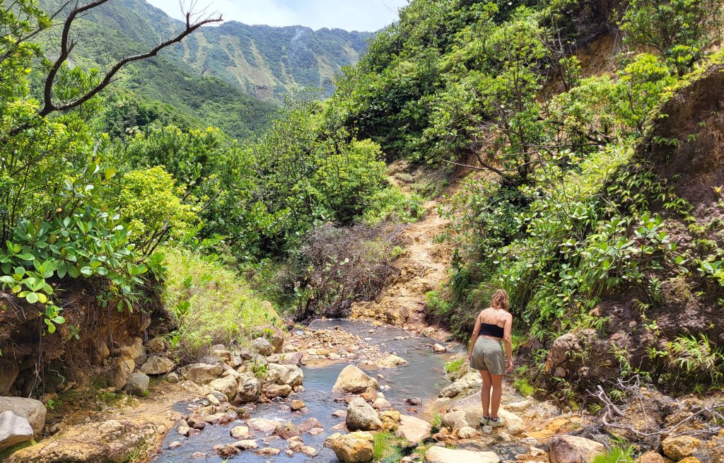 Following the riverbed.
