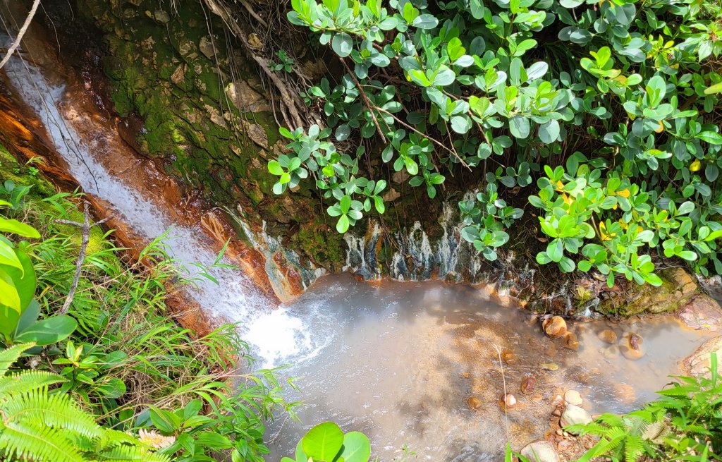 White waterfall.