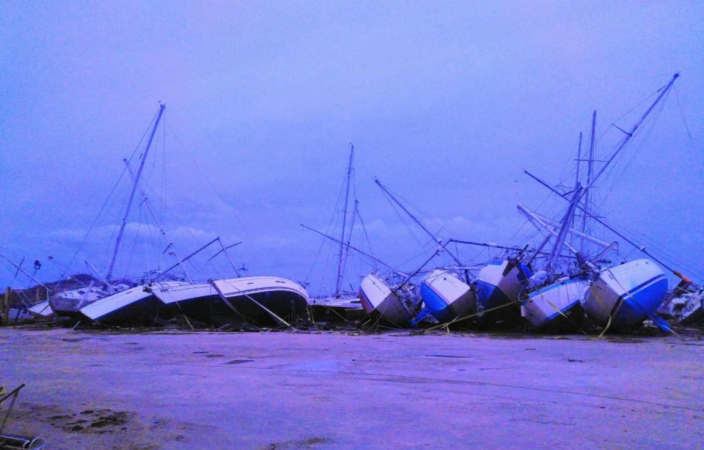 Shipyard in Tyrell Bay, Carriacou.
