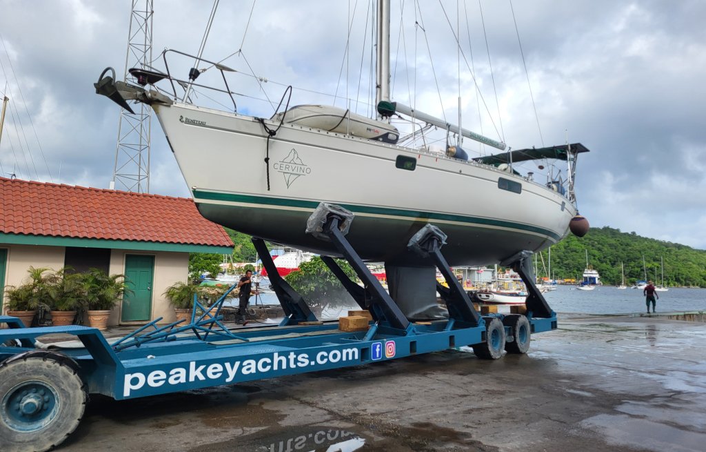 On the way to the drydock.