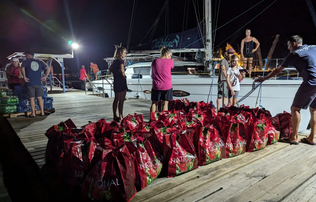 All these packages have to be loaded and stowed.