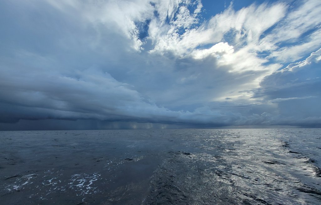 One of the squalls passing close to us.