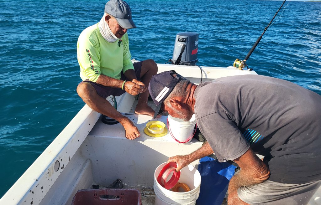 Fishing with Eduardo and his brother.