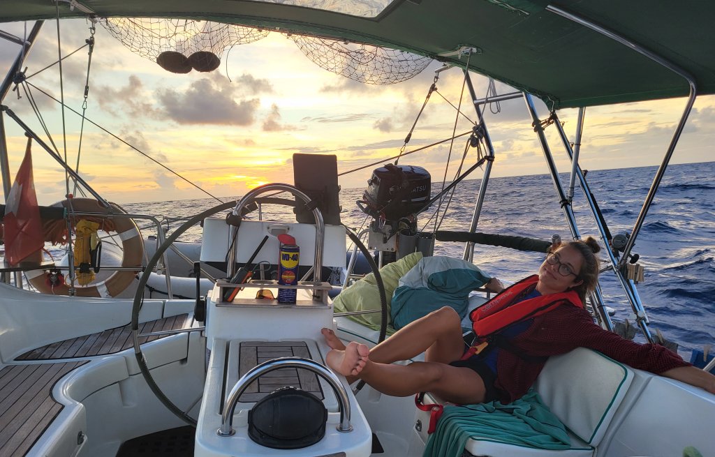 A peacful morning after a calm night at sea.