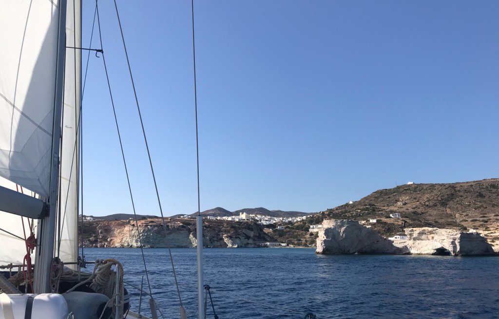 Entering the anchorage.