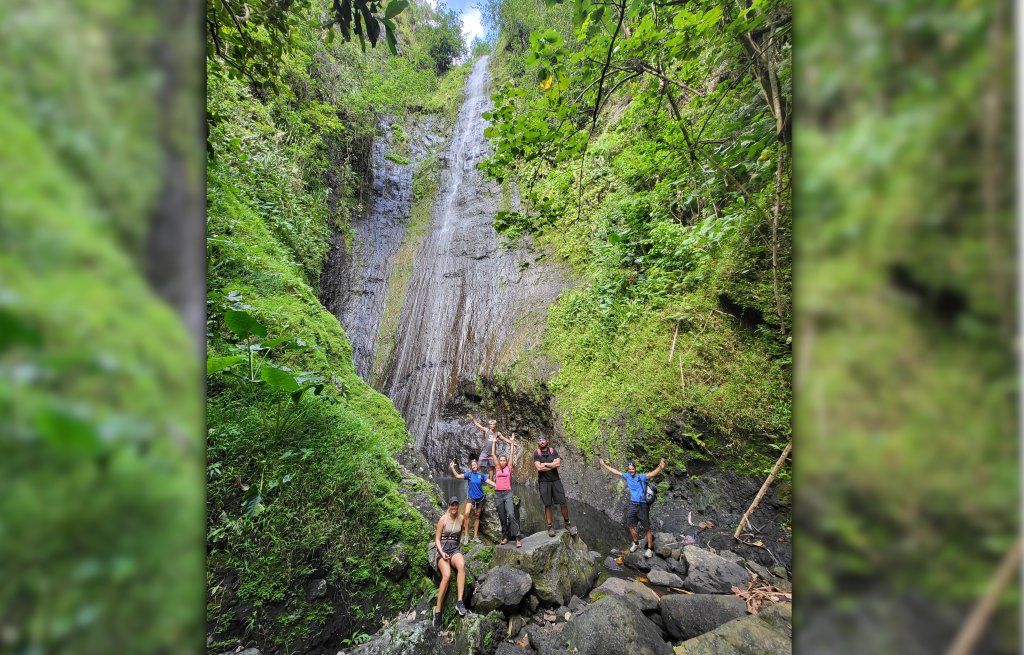 A short hike leads us to this beautiful waterfall.