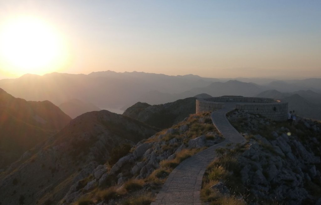 On top of the mausoleum.