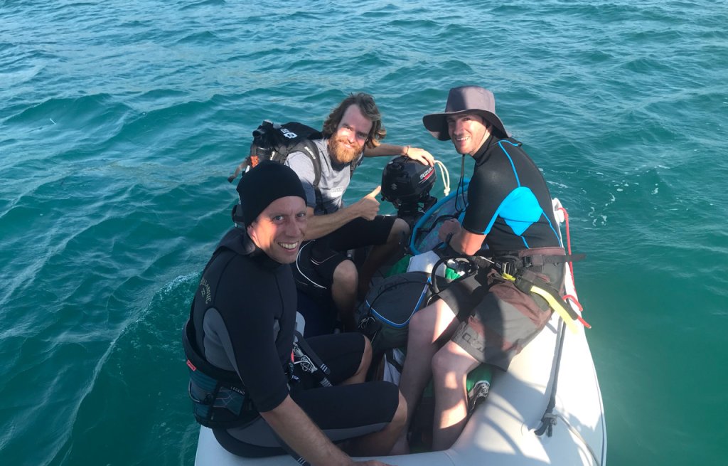Kite gang in Lefkada.