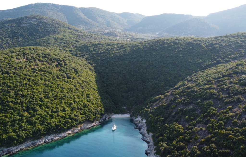 Remote bay in Ithaka.