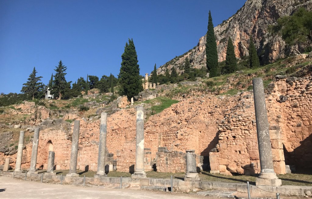 The antique city of Delphi.