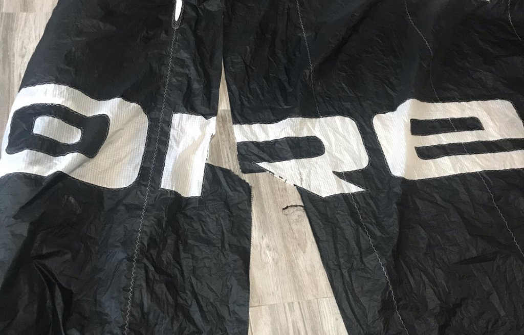 Massively shredded kite.